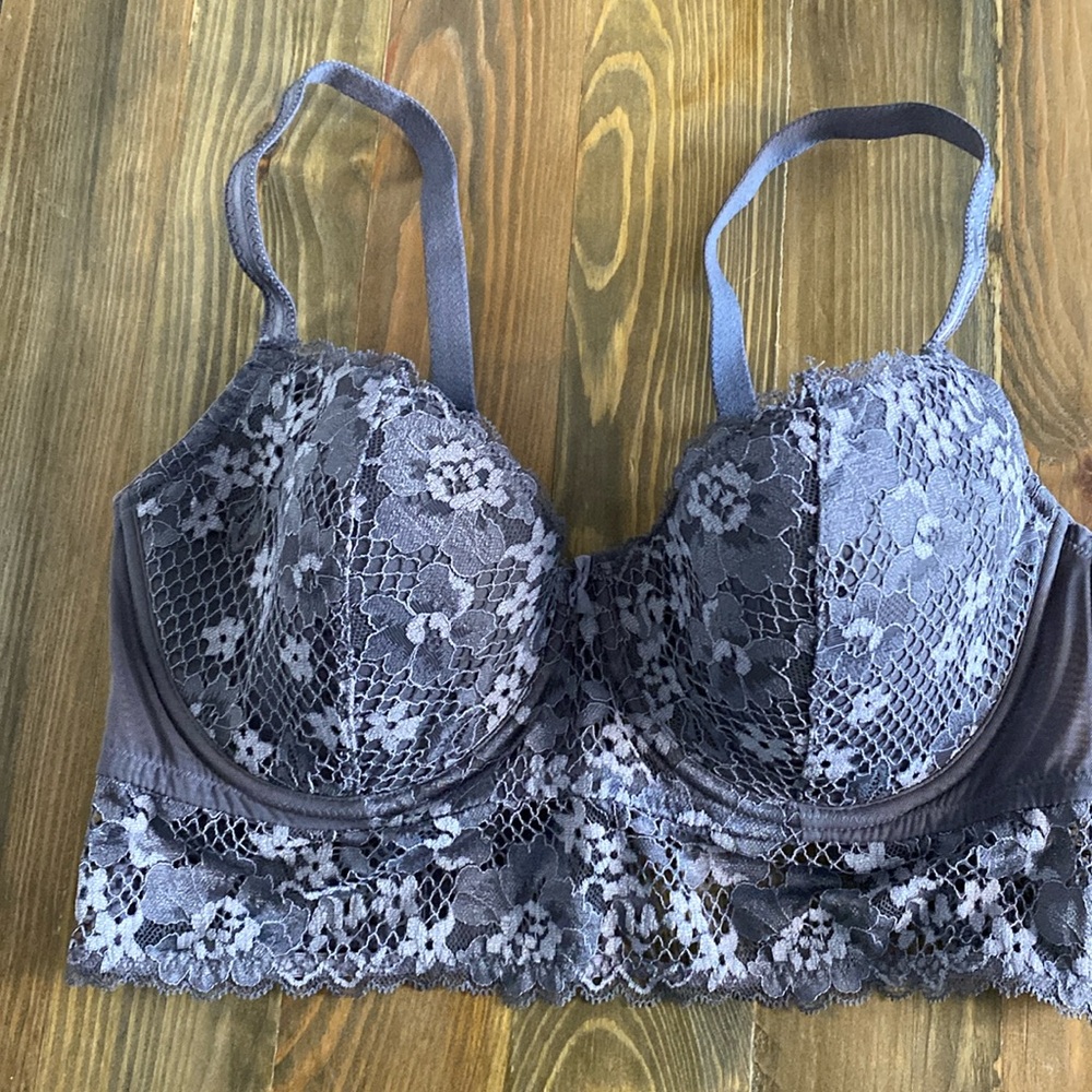 Adore Me Pacchi Dark Gray Contour Demi Bra‎